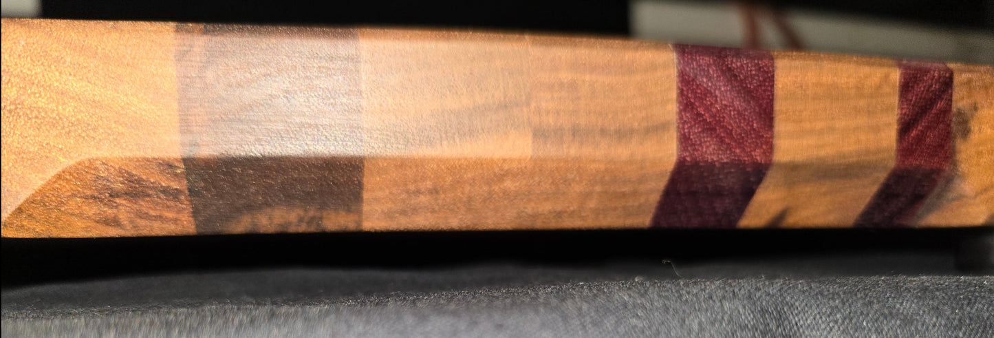 Walnut & Purple Heart Strip Cutting Board