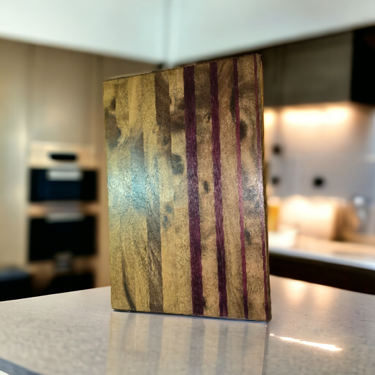 Walnut & Purple Heart Strip Cutting Board