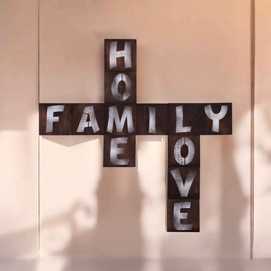 Farmhouse Style Wood Tile Sign